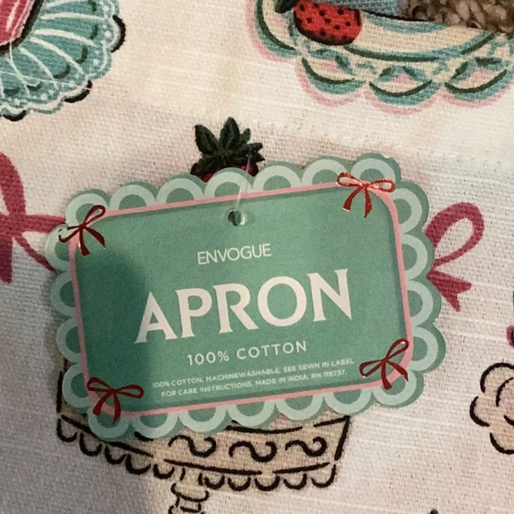 Kitchen Apron with Dessert Motif